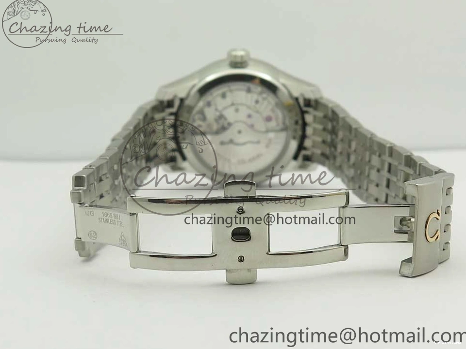 0315 De Ville Hour Vision 41mm SS VSF 1:1 Best Edition White Dial on SS Bracelet A8500 Super Clone Casual 7946